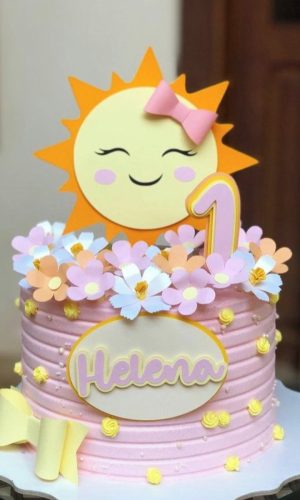Topo de Bolo Sol Cute