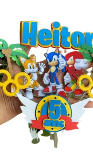 Topo de Bolo Sonic