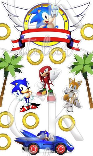 Topo de Bolo Sonic