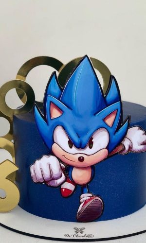 Topo de Bolo Sonic
