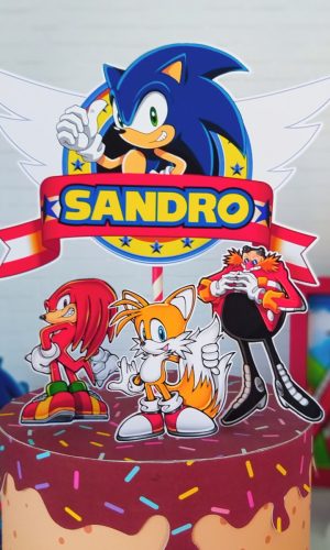 Topo de Bolo Sonic