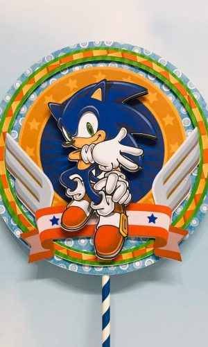 Topo de Bolo Sonic