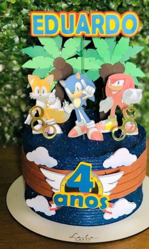 Topo de Bolo Sonic