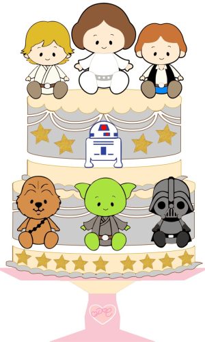 Topo de Bolo Star Wars Baby