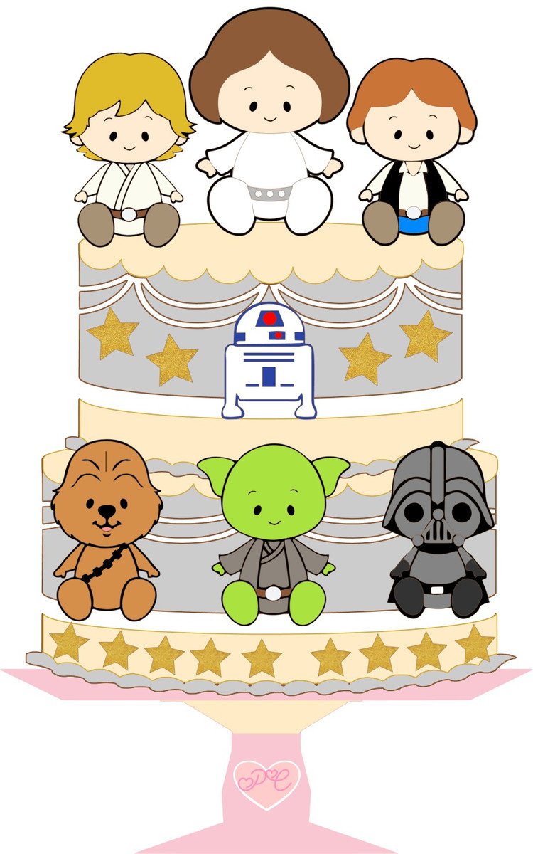 Topo de Bolo Star Wars Baby