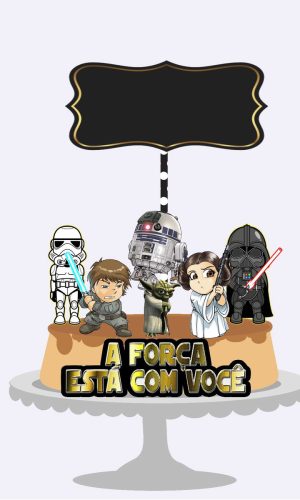 Topo de Bolo Star Wars