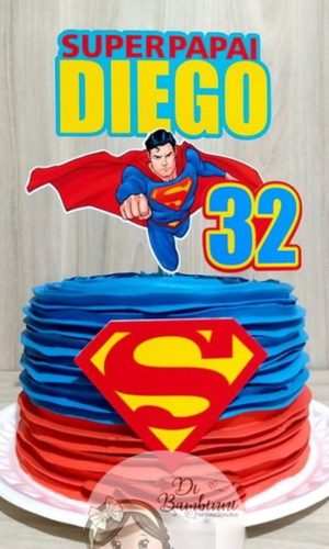 Topo de Bolo Super Homem