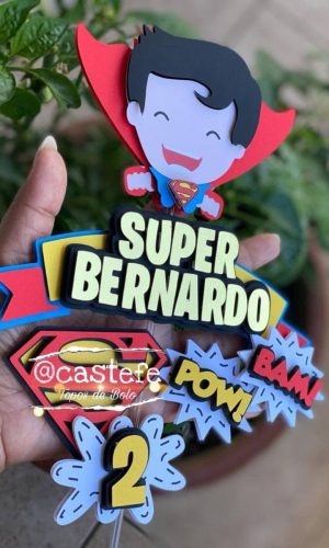 Topo de Bolo Super Homem