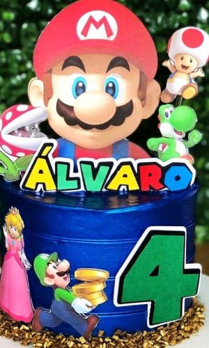 Topo de Bolo Super Mario