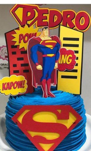 Topo de Bolo Super Men