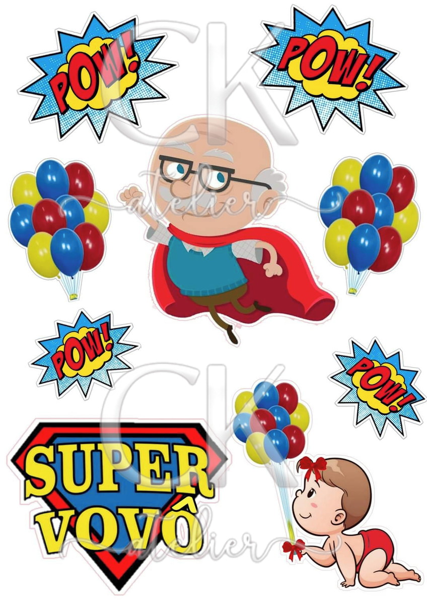 Topo de Bolo Super Vovô