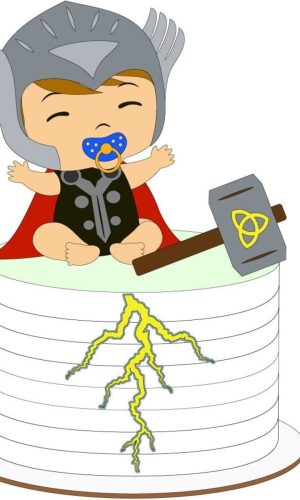 Topo de Bolo Thor Baby