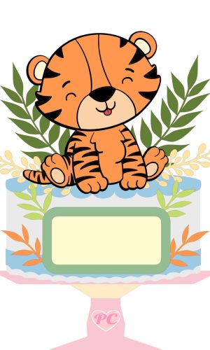 Topo de Bolo Tigre