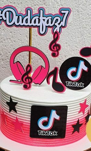 Topo de Bolo Tik Tok