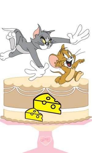 Topo de Bolo Tom e Jerry