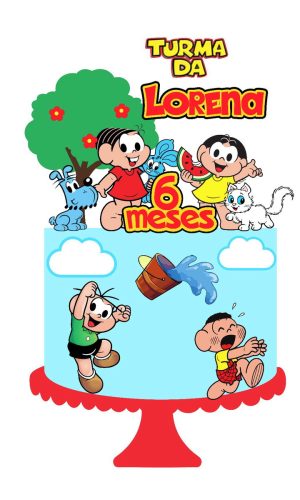 Topo de Bolo Turma da Monica
