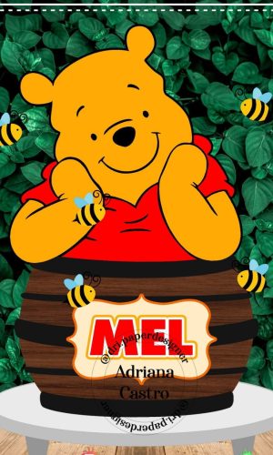 Topo de Bolo Ursinho Pooh