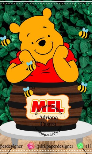 Topo De Bolo Ursinho Pooh