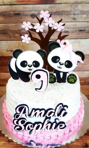 Topo de Bolo Urso Panda