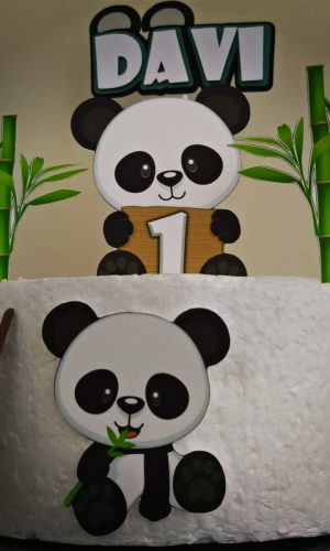 Topo de Bolo Urso Panda