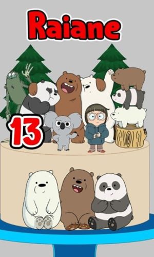 Topo de Bolo Urso sem Curso