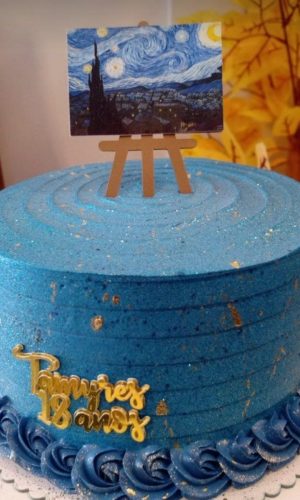 Topo de Bolo Van Gogh