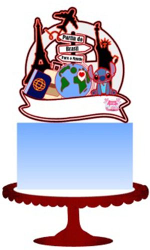 Topo de Bolo viagem