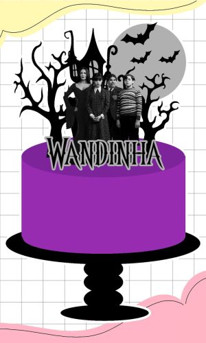 Topo de Bolo Wandinha