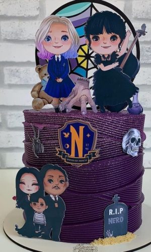Topo de Bolo Wandinha