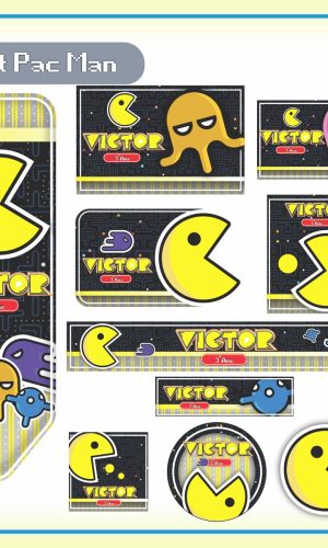 Arquivo de Corte - Etiqueta Escolar (PacMan) A