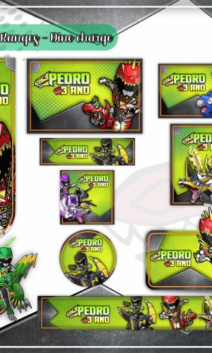 Arquivo de Corte - Etiqueta Escolar (Power Rangers) A