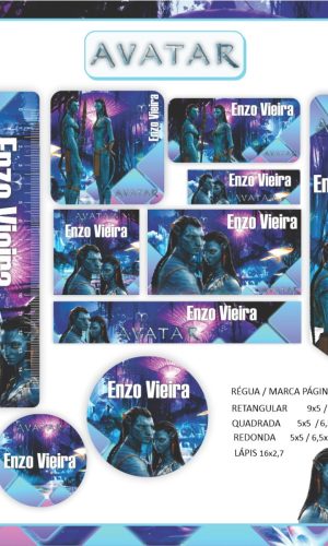 Arquivo Digital - Etiqueta Escolar (avatar) a