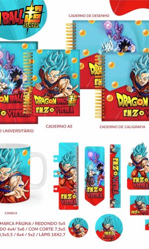Arquivo Digital - Etiqueta Escolar (dragon Ball Z) D