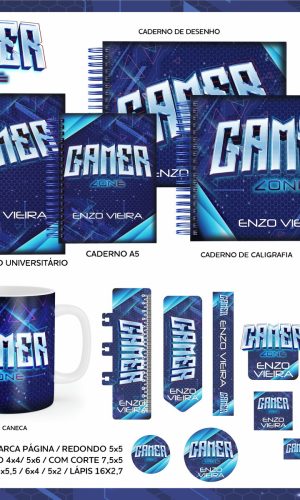 Arquivo Digital - Etiqueta Escolar (Gamer Zone) A