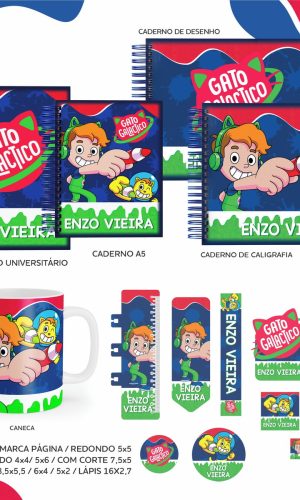 Arquivo Digital - Etiqueta Escolar (gato Galático) B