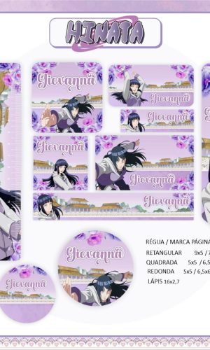 Arquivo Digital - Etiqueta Escolar (hinata) c