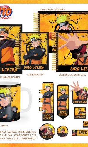 Arquivo Digital - Etiqueta Escolar (Naruto) B