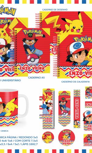 Arquivo Digital - Etiqueta Escolar (Pokemon) C