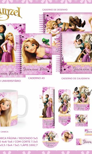 Arquivo Digital - Etiqueta Escolar (Rapunzel) A